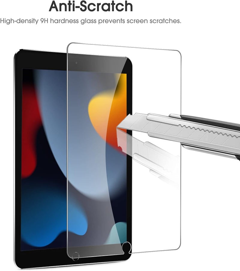 Omoton [2 Pack] Screen Protector Compatible with iPad 9th 8th 7th Generation (10.2 Inch, iPad 9/8/7, 2021&2020&2019) Tempered Glass/Apple Pencil Compatible - Image 4